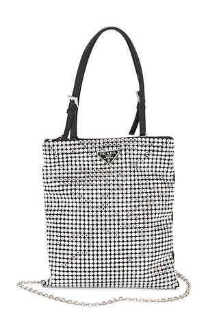 Prada Crystal Embellished Satin Tote Bag FWRD Renew