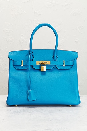 FWRD Renew Hermes Epsom Birkin 30 Handbag in Blue