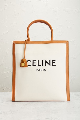 FWRD Renew Celine Vertical Cabas Tote Bag in White