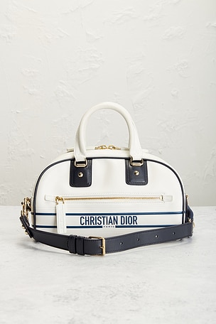 FWRD Renew Dior Vibe Bowling Bag in White