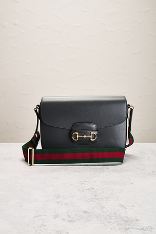 FWRD Renew Gucci Horsebit 1955 Shoulder Bag in Grey