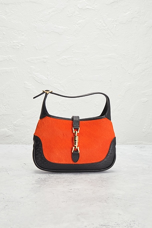 FWRD Renew Gucci Ponyhair Jackie 1961 Hobo Bag in Red