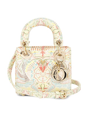 Dior Embroidered Lady Dior Micro Handbag FWRD Renew