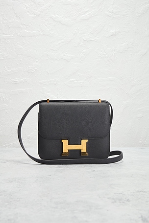 FWRD Renew Hermes Epsom Mini Constance 18 Shoulder Bag in Black