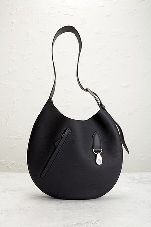 FWRD Renew Hermes Togo & Swift Sac Arcon Shoulder Bag in Black