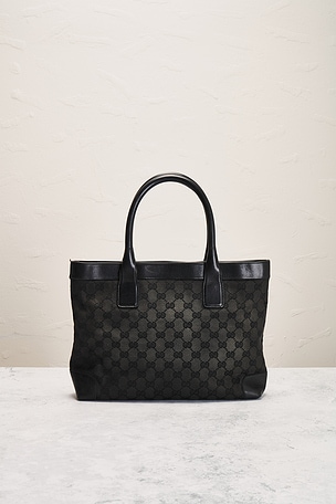 FWRD Renew Gucci GG Canvas Tote Bag in Black