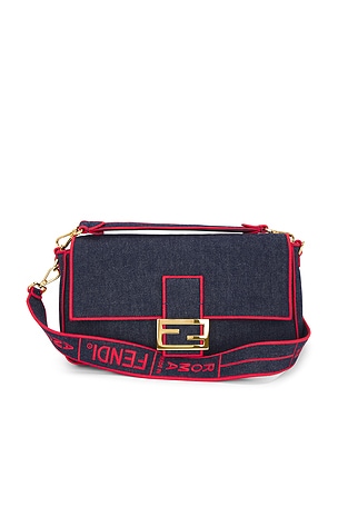 Fendi Denim Mama Baguette Shoulder Bag FWRD Renew