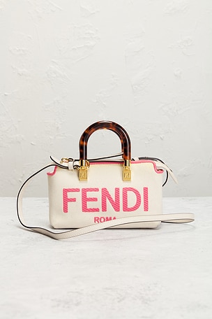 FWRD Renew Fendi By The Way Mini Boston Bag in White