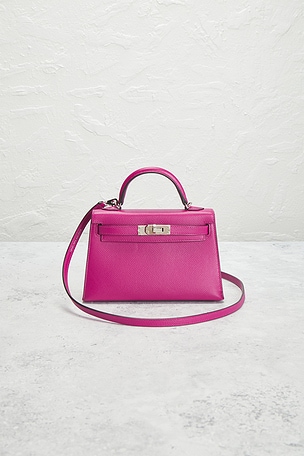 FWRD Renew Hermes Epsom Kelly Sellier 20 Handbag in Rose