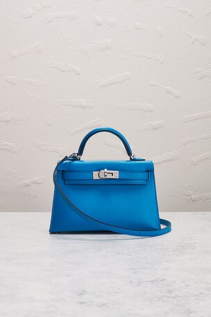 FWRD Renew Hermes Epsom Kelly 20 Handbag in Blue