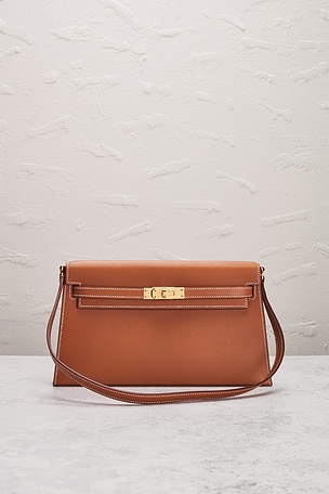 FWRD Renew Hermes Epsom Kelly Elan Shoulder Bag in Brown
