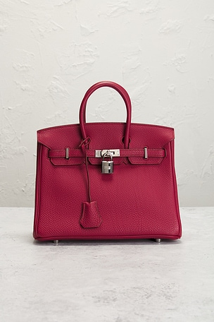 FWRD Renew Hermes Togo Birkin 25 Handbag in Wine