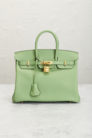 FWRD Renew Hermes Swift Birkin 25 Handbag in Sage