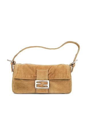 Fendi Corduroy Baguette Shoulder Bag FWRD Renew
