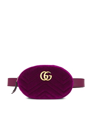 Gucci Velvet GG Marmont Waist Bag FWRD Renew