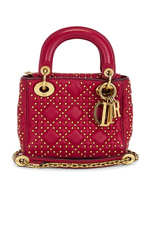 Dior Studded Lambskin Mini Lady Cannage Handbag FWRD Renew