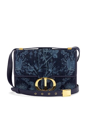 Dior Denim 30 Montaigne Shoulder Bag FWRD Renew