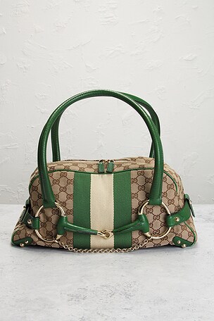 FWRD Renew Gucci Horsebit 1955 Handbag in Beige