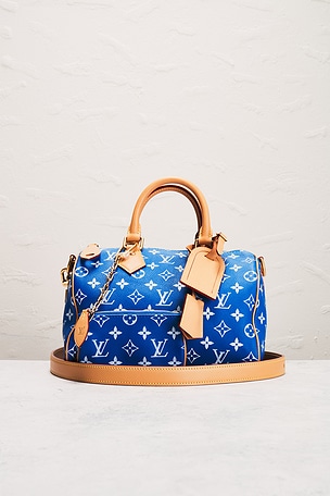 FWRD Renew Louis Vuitton Speedy P9 Bandouliere 25 Handbag in Blue