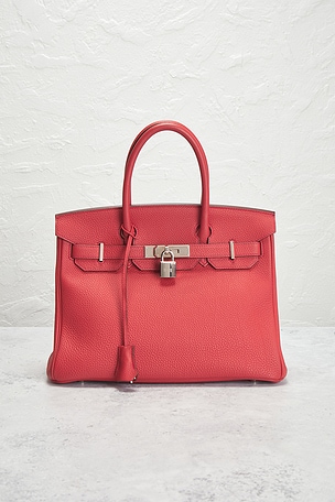 FWRD Renew Hermes Togo Birkin 30 Handbag in Red
