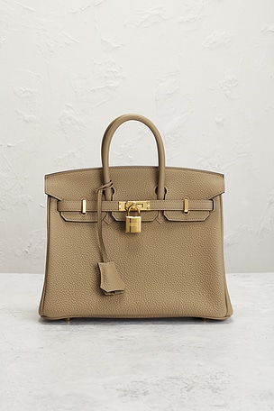 FWRD Renew Hermes Togo Birkin 25 Handbag in Taupe