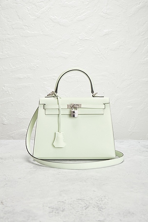 FWRD Renew Hermes Epsom Kelly Sellier 25 Handbag in Mint