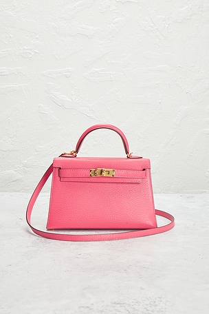 FWRD Renew Hermes Chevre Kelly 20 Handbag in Pink
