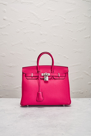 FWRD Renew Hermes Togo Birkin 25 Handbag in Pink