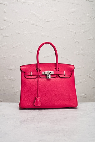 FWRD Renew Hermes Togo Birkin 30 Handbag in Fuchsia