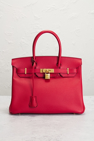 FWRD Renew Hermes Epsom Birkin 30 Handbag in Red