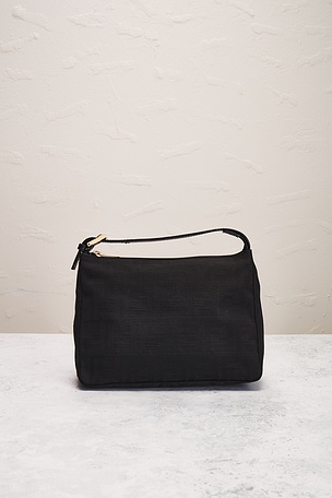 FWRD Renew Fendi Zucca Handbag in Black