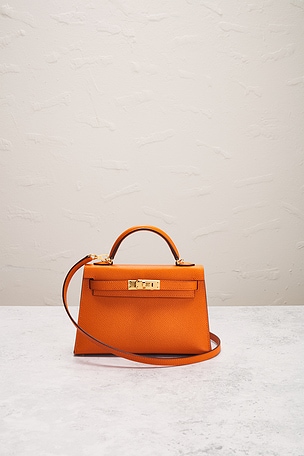 FWRD Renew Hermes Epsom Kelly 20 Handbag in Orange
