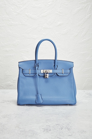 FWRD Renew Hermes Togo Birkin 30 Handbag in Blue