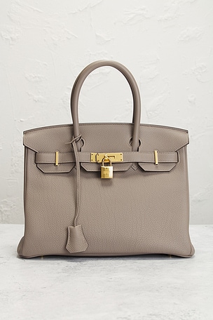 FWRD Renew Hermes Togo Birkin 30 Handbag in Grey