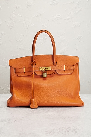 FWRD Renew Hermes Togo Birkin 35 Handbag in Orange