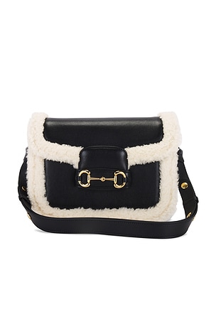 Gucci Shearling Horsebit 1955 Shoulder Bag FWRD Renew