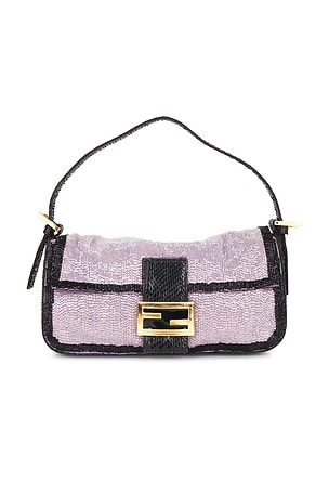 Fendi Vintage Beaded Python Baguette Shoulder Bag FWRD Renew
