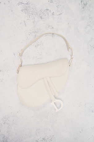 FWRD Renew Dior Saddle Bag in White