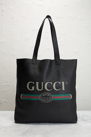FWRD Renew Gucci Tote Bag in Black