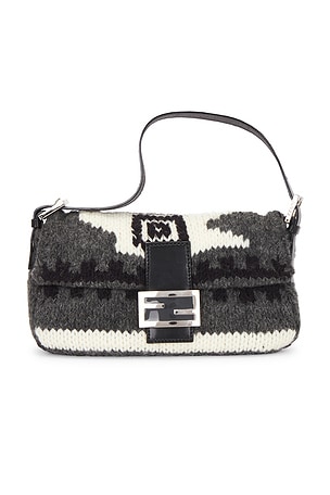 Fendi Wool Baguette Shoulder Bag FWRD Renew