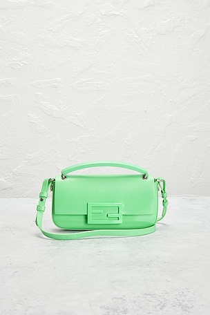 FWRD Renew Fendi Baguette Phone Pouch in Green