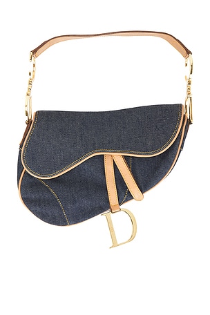 Dior Denim Saddle Bag FWRD Renew