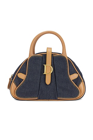 Dior Denim Double Saddle Bowler Bag FWRD Renew