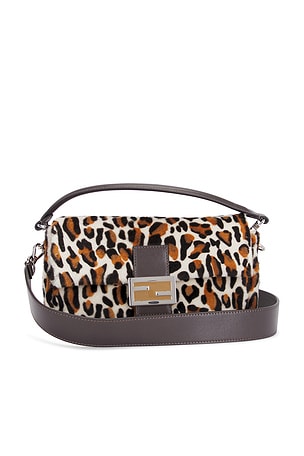 Fendi Leopard Baguette Shoulder Bag FWRD Renew