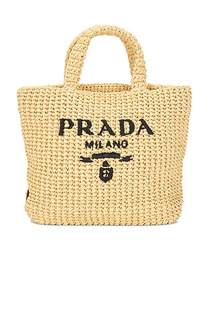 Prada Raffia Tote Bag FWRD Renew