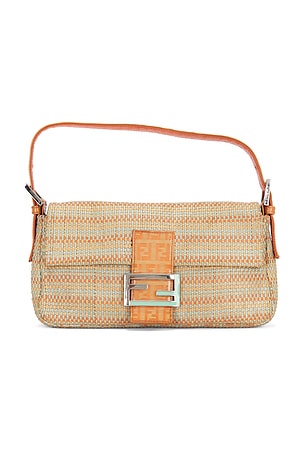 Fendi Raffia Baguette Shoulder Bag FWRD Renew