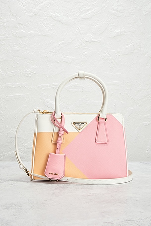 FWRD Renew Prada Saffiano Galleria Handbag in Pink,Orange