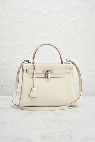 FWRD Renew Hermes Togo Kelly 28 Retourne Handbag