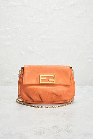 FWRD Renew Fendi Fendista Pochette Crossbody Bag in Orange