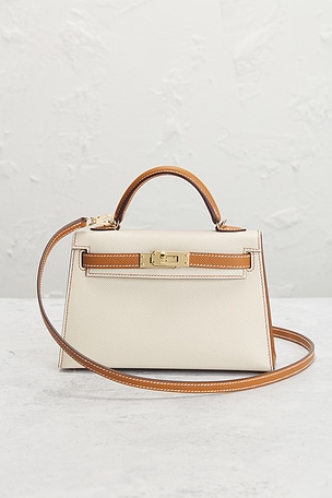 FWRD Renew Hermes Epsom Kelly 20 Handbag in White